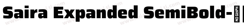 Saira Expanded SemiBold字体转换
